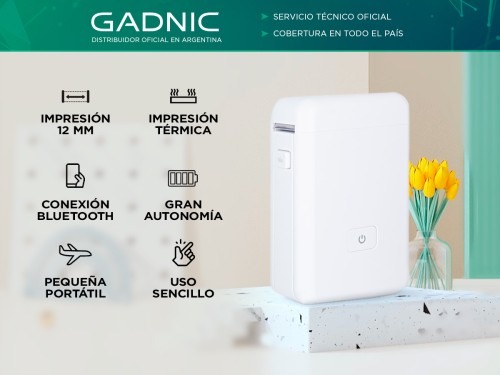 Etiquetadora Portátil Gadnic Mini Impresora Térmica