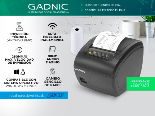 Impresora Térmica Gadnic Serial USB LAN BT