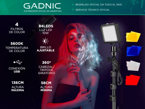 Panel Led Fotografía Gadnic LP-02 + Tripode Regulable