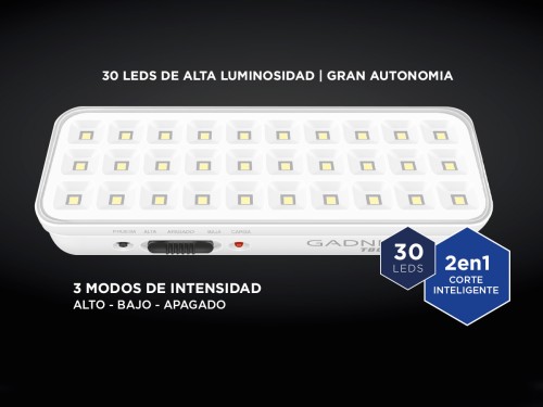 Luz de Emergencia Gadnic Tools L30 Kit x4 30 Led Alta Luminosidad 6500