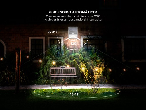 Luz LED Solar Para Exteriores Gadnic DLDS13 Impermeable IP65