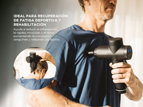 Masajeador Gadnic Massage Gun Pistola Inalámbrica Rehabilitación Fatig