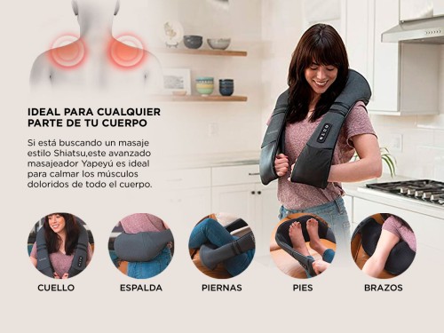 Masajeador De Cuello Gadnic Yapeyú Cervical Recargable Shiatsu