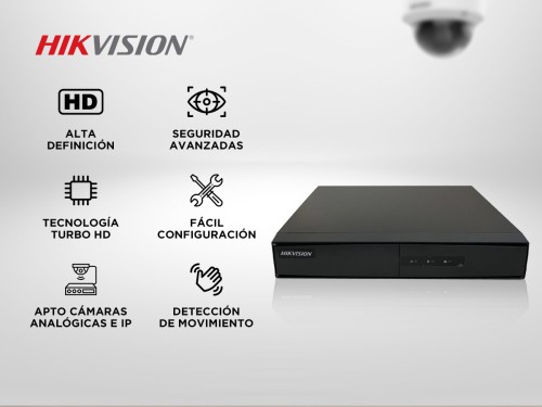 Grabadora DVR Hikvision 8 Canales DS-7208HGHI-M 720p