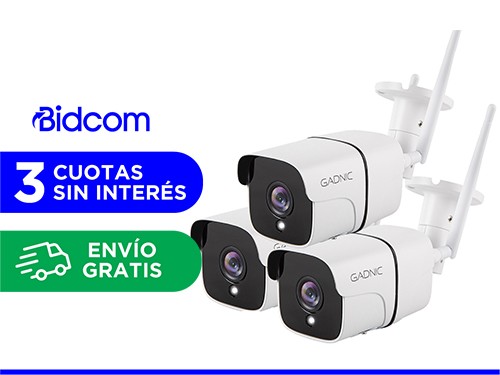 Kit Camaras de Seguridad Gadnic IP Wifi Exterior x3