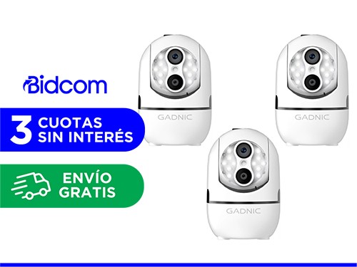 Kit X3 Cámaras de Seguridad Gadnic con Lente Dual