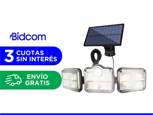 Reflector Solar Luz Led Gadnic 3 Paneles Ultra Potentes