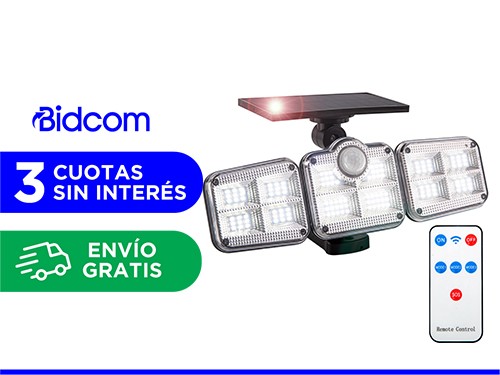 Reflector Led Solar 122 Gadnic DLDS14 Luz Fría + Control Remoto