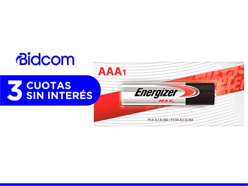 Pila AAA Energizer Max E92 X 1 Unidad Suelta