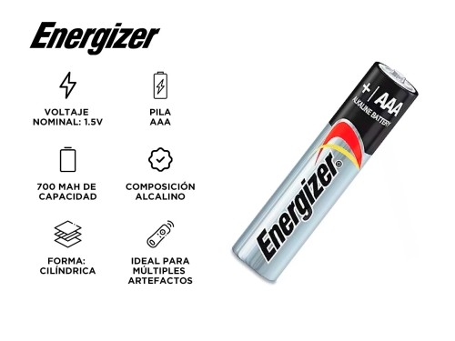 Pila AAA Energizer Max E92 X 1 Unidad Suelta