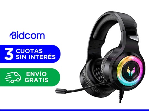 Auriculares Gamer Alpha A9000 Play Microfono Luz RGB Cancelacion Sonid