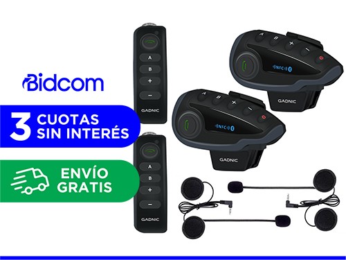 Intercomunicador Moto Gadnic G-800 Kit x2 Bluetooth