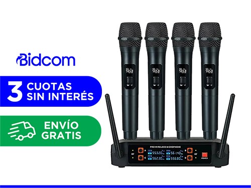 Kit de Micrófonos Inalámbricos Gadnic y Caja Receptora