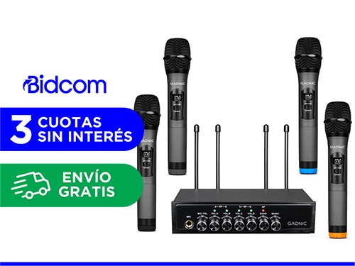 Micrófono Inalambrico Profesional Gadnic BT408 Bluetooth UHF