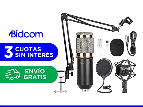 Micrófono Condensador Gadnic + Accesorios