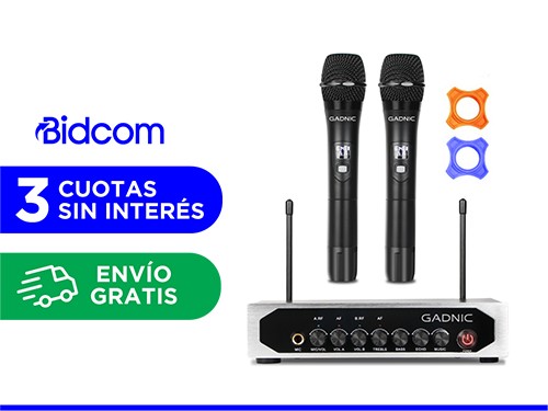 Micrófono Inalambrico Profesional Gadnic BT308 UHF