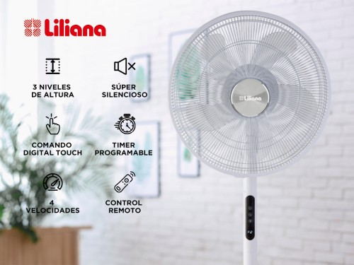 Ventilador de Pie 16 Liliana VP16D con Comando Digital Touch