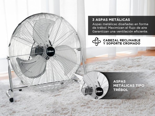 Ventilador Turbo Reclinable 18 Liliana VTFM18 Parrilla metálica cromad