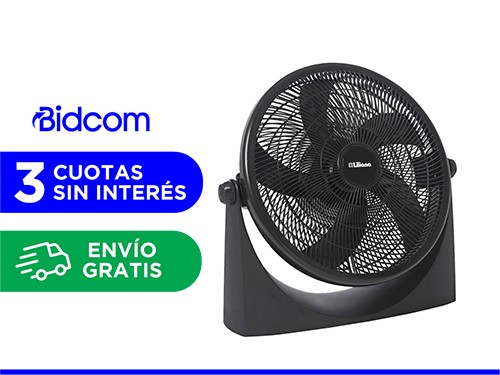 Ventilador Turbo Reclinable 18 Liliana VTF18P 5 Aspas Negras Base anti