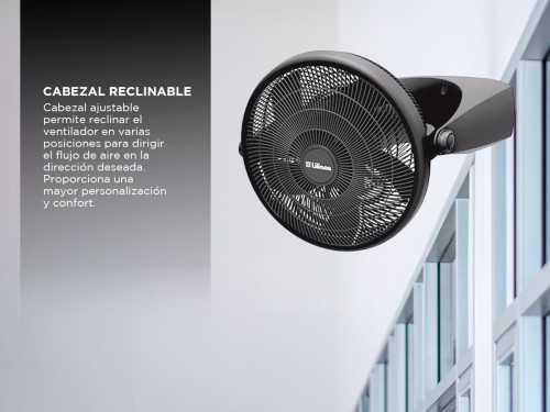 Ventilador Turbo Reclinable 18 Liliana VTF18P 5 Aspas Negras Base anti