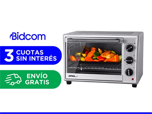 Horno Electrico Grill Atma Hga4022pi 1500W 40L Timer Plateado