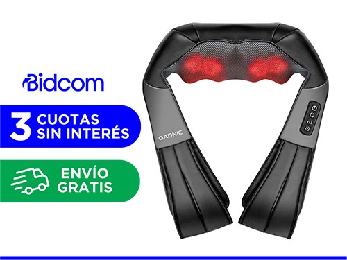 Masajeador Gadnic Ombu Cervical y Lumbar Shiatsu Terapia de Calor