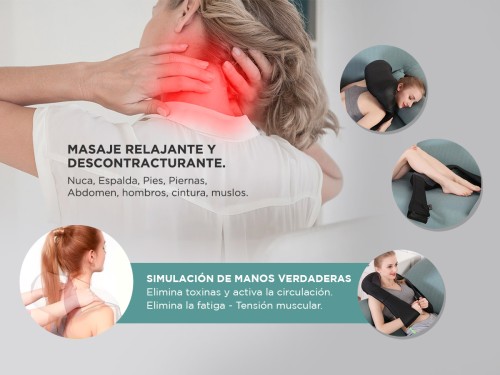 Masajeador Gadnic Cedro Cervical 8 Nodos Shiatsu Terapia de Calor 3 Ni