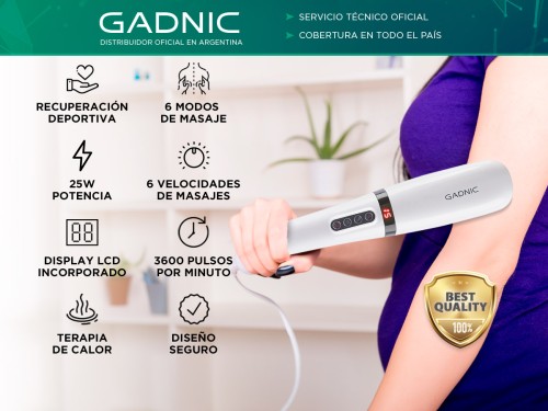 Masajeador Gadnic MAS28 De Mano Cuerpo Completo 6 Velocidades Terapia