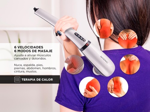 Masajeador Gadnic MAS28 De Mano Cuerpo Completo 6 Velocidades Terapia