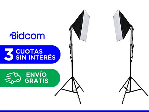 Kit par de Tripodes Gadnic + Softbox Iluminacion + Bolso Kit Profesion