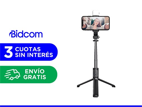 Tripode Gadnic Bastón de Selfie Con Bluetooth y Flash