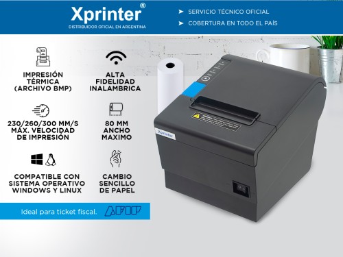 Impresora Térmica de Alta Velocidad XPrinter Q801K 80 mm con USB