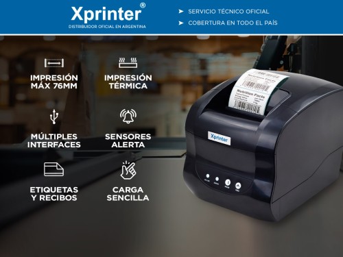 Impresora Térmica Directa XPrinter 365B de Etiqueta