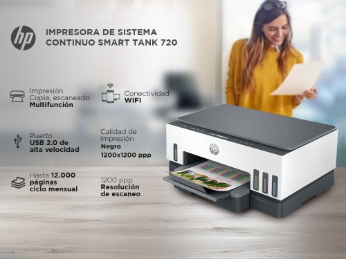 Impresora Hp Sistema Continuo Smart Tank 720