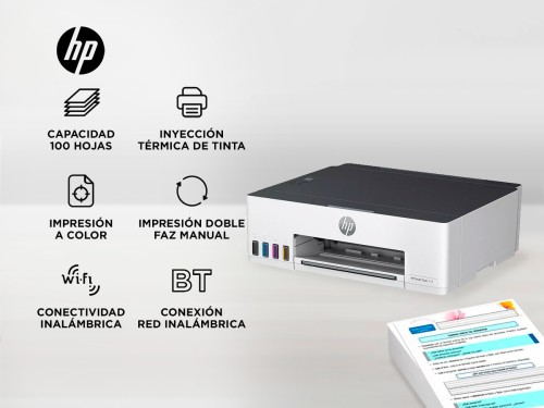 Impresora Hp Smart Tank 210 Sistema Continuo Color Wifi