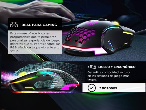 Mouse Gamer Onikuma CW902 con Luz Led Rgb