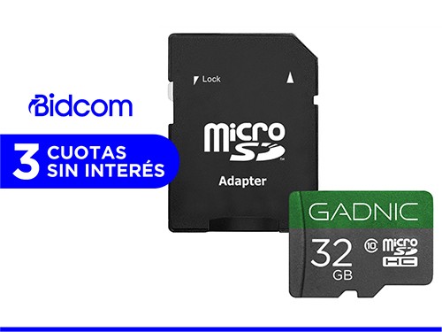 Memoria Micro SDHC GADNIC 32gb Clase 10