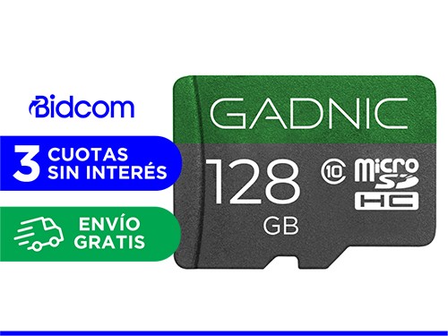 Memoria Micro SD Gadnic 128gb Clase 10 + Adaptador