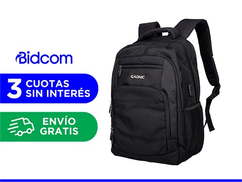 Mochila Impermeable Gadnic Portanotebook y Cierre Antirrobo