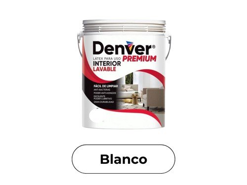 Pintura Para Interior Látex acrílico Lavable Premium Denver 10 Litros