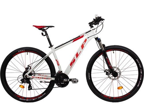 Bicicleta Mountain Bike 100 PRO Rodado 29 Blanco Rojo SLP