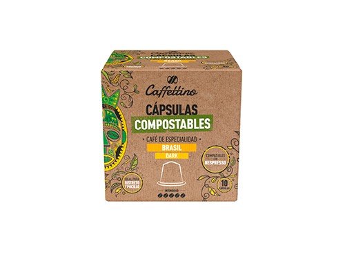 Bio Cápsulas Compostables Caffettino Brasil Intenso X 10u