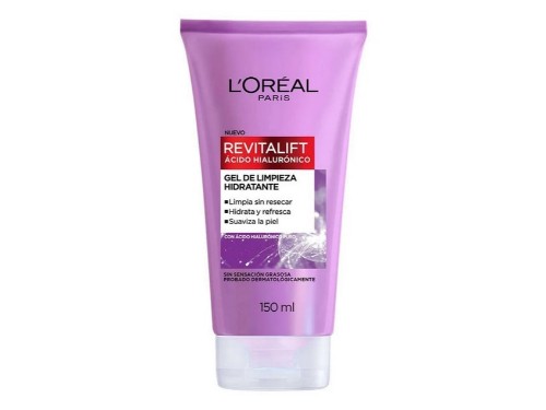 Loreal Gel Limpieza Hidratante Con Ácido Hialurónico Revitalift 150Ml