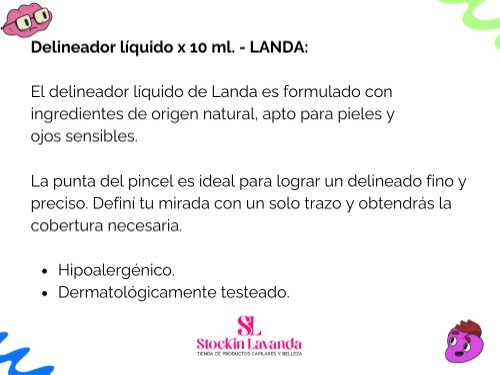 Delineador líquido x 10 ml. - LANDA