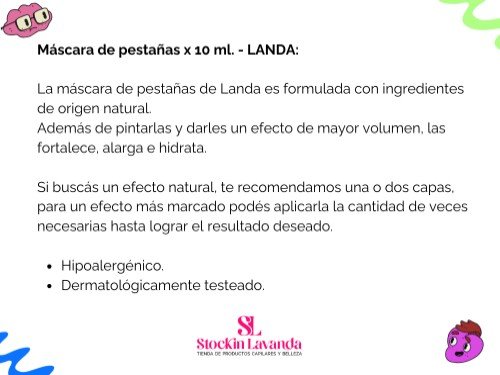 Máscara de pestañas x 10 ml. - LANDA