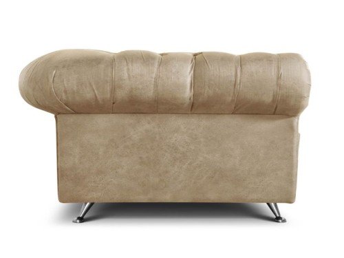 Sillón 3 Cuerpos Chesterfield Espácity Tela Lenovo Beige