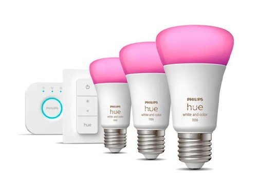 Kit de Inicio Philips Hue E27 Bluetooth White&Color + Bridge + Dimmer