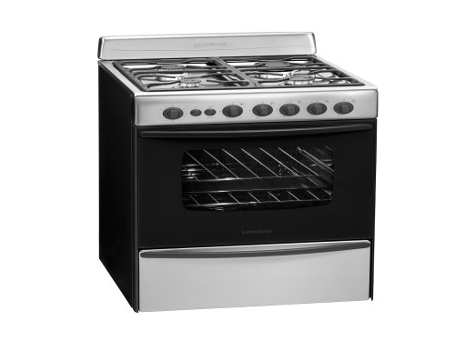 Cocina A Gas Longvie 13501xf 56cm Inox Cajón Parrilla