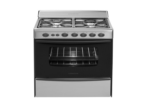 Cocina A Gas Longvie 13501xf 56cm Inox Cajón Parrilla