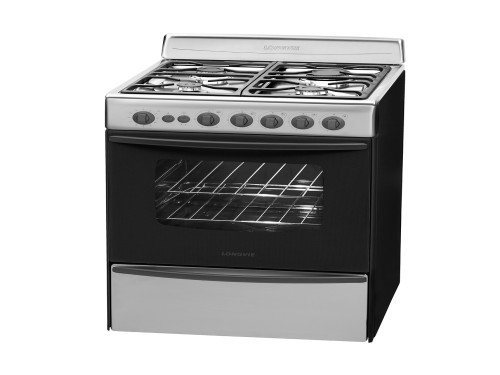 Cocina A Gas Longvie 13501xf 56cm Inox Cajón Parrilla